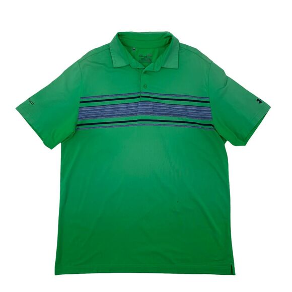 Under Armour Golf Shirt Men XL Extra Large Green Short Sleeve Quick Dry Athletic - Picture 1 of 11